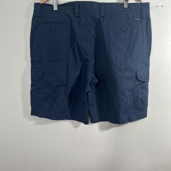 Chaps Ralph Lauren Shorts Mens 40 Blue Deep Water Cargo Ripstop 10 inc - Picture 2 of 8